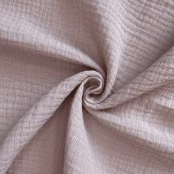 Ткань Муслин Жатый, цвет Пыльно-Розовый (на отрез)  в Витебске