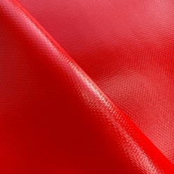 Ткань ПВХ 600 гр/м2 плотная, Красный (Ширина 150см), на отрез  в Витебске