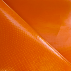 Ткань ПВХ 450 гр/м2, Оранжевый (Ширина 160см), на отрез  в Витебске