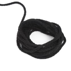 Шнур для одежды тип 2, цвет Чёрный (плетено-вязаный/полиэфир)  в Витебске